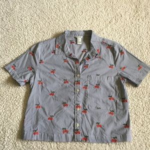 Embroidered Cherry Crop Top